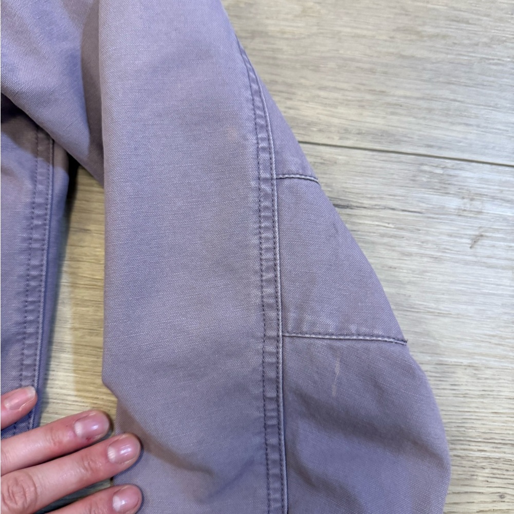Vintage LL Bean Outdoor Flannel Lined Chore Coat Light Purple XS - Picture 5 of 9